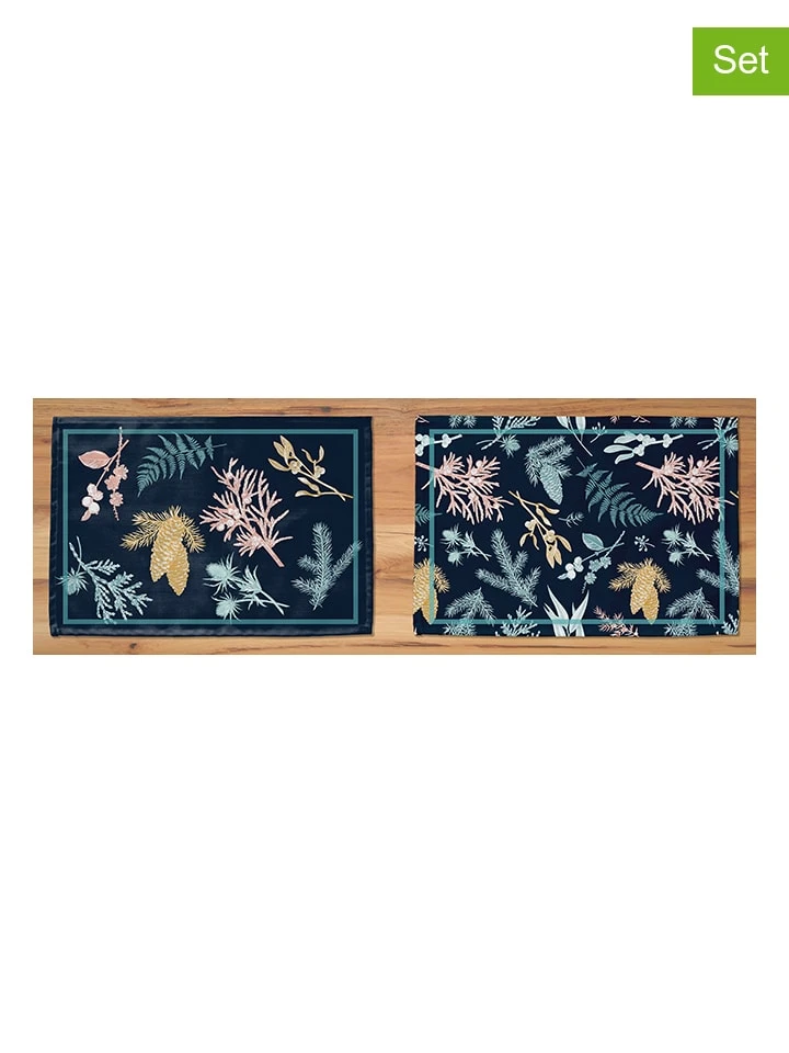 2er-Set: Tischsets "Christmas Branch" in Dunkelblau - (L)45 x (B)30 cm 2er-Set: Tischsets "Christmas Branch" In Dunkelblau - (L)45 X (B)30 Cm -Heimtextil Geschäft tierra bella 2er set tischsets christmas branch in dunkelblau l 45 x b 30 cm