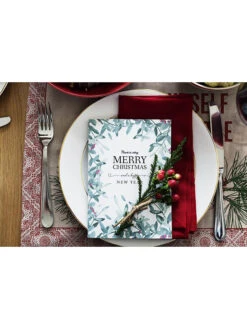 2er-Set: Tischsets "Merry Little Christmas" In Rot/ Beige - (L)45 X (B)30 Cm -Heimtextil Geschäft tierra bella 2er set tischsets merry little christmas in rot beige l 45 x b 30 cm 2